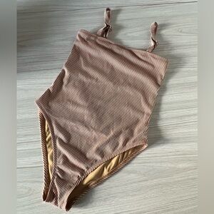 Mollusk Ribbed Natural One Piece Swimsuit